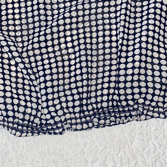 Max Studio Polka Dot Print Flutter Sleeve Elastic Waist Top - Picture 6 of 8